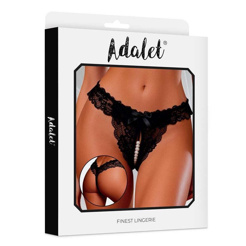 Calcinha Preta com Pérolas Juliette Adalet Lingerie Calcinha Preta com Pérolas Juliette Adalet Lingerie