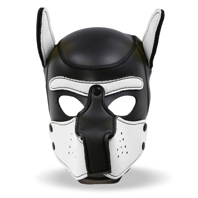 Máscara cão INTOYOU BDSM LINE Hound preto/branco