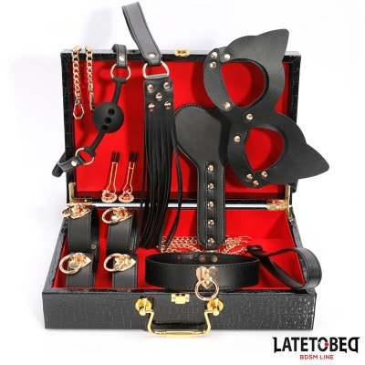 Kit de bondage LATETOBED BDSM LINE com 8 peças e estojo