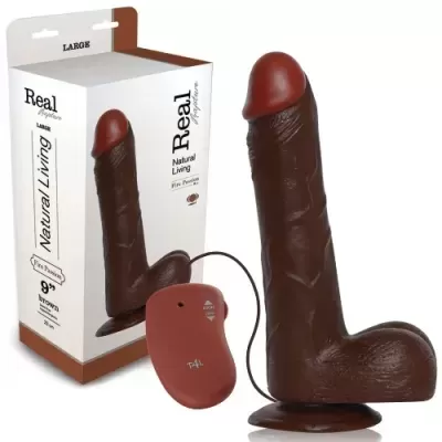 Vibrador Realista Cor Negra Real Rapture - 23 cm