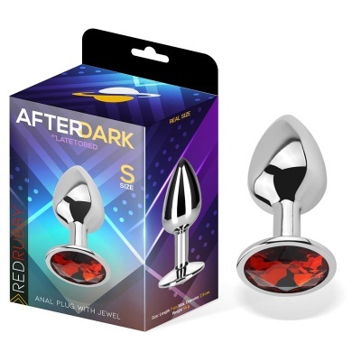 Afterdark: Plugs Anais de Luxo em Alumínio com Joia Rubi