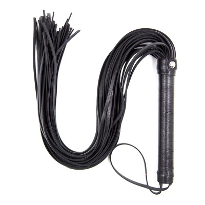 LATETOBED BDSM LINE Flogger Cabo de metal 69 cm preto