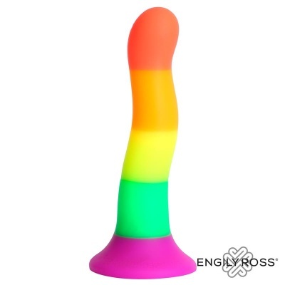 ENGILY ROSS Dildo de cor arco-íris 18 cm