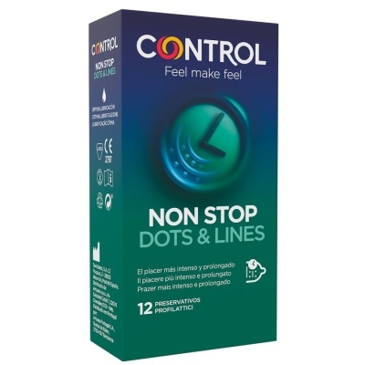 Preservativos Control Nonstop Dots & Lines - 12 Uni