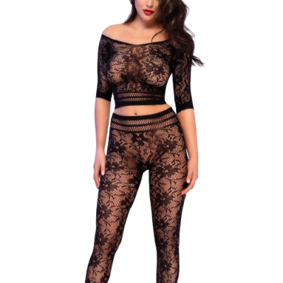 Conjunto Floral Chilirose: Elegância em Malha