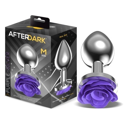 Plug Anal AFTERDARK de Metal Rosa Roxa Tamanho M