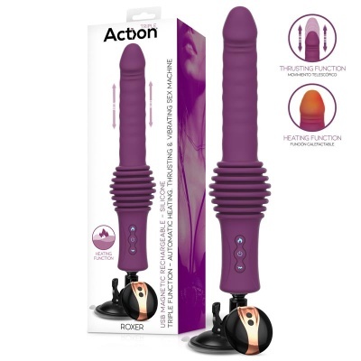 Máquina de sexo ACTION Roxer com vibração, impulso, efeito de calor e controle remoto