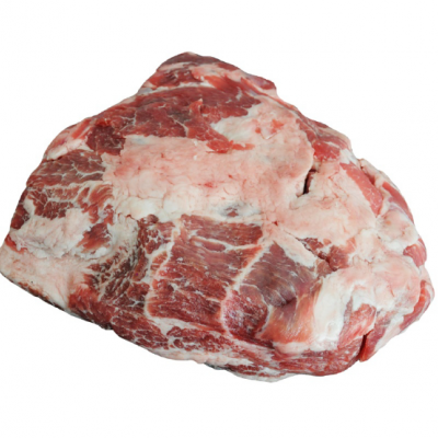 Pedaço grande de carne crua com mistura de vermelho e branco