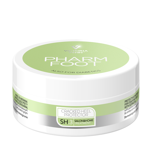 Pharm Foot Ozone Oil - Cracked Heel Protector 75ml Embalagem branca e verde de creme PHARM FOOT Cracked Heel Protector SH.3