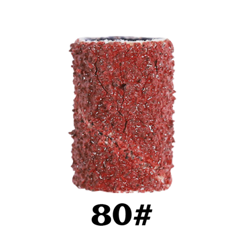 Rolo abrasivo vermelho com textura áspera cilíndrico