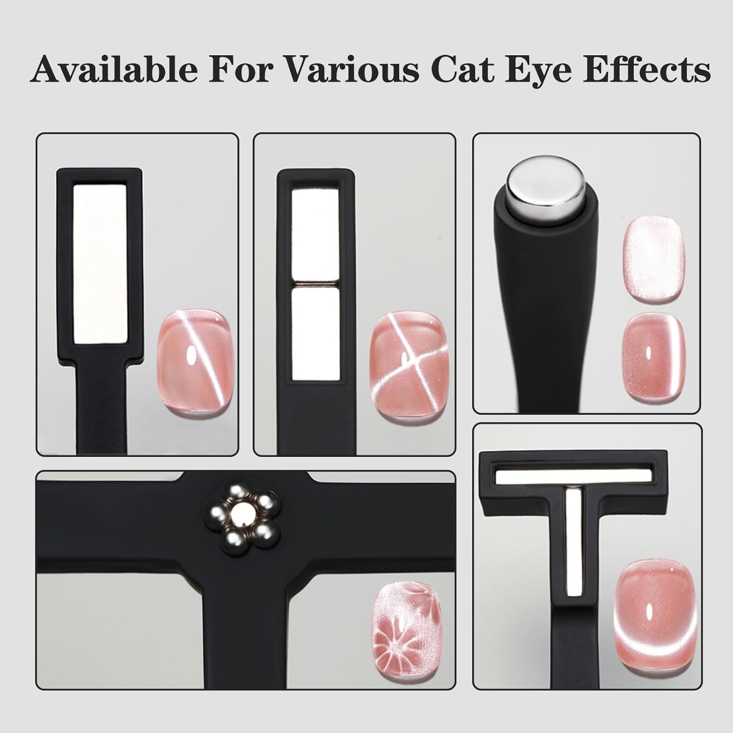 Íman de unhas - Multifuncional 5 em 1 (Magnético) Ferramentas magnéticas para efeitos de esmalte unhas cat eye com vários padrões