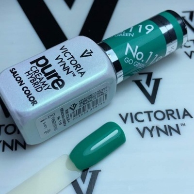 Esmalte de unhas verde Victoria Vynn Pure Creamy Hybrid No. 119 Go Green