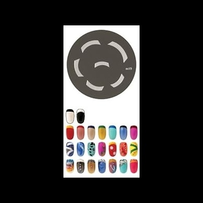 Modelos variados de unhas postiças coloridas com placa cinzenta m19