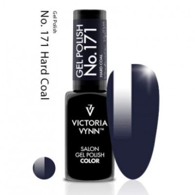 Frasco de verniz gel azul escuro Victoria Vynn No.171 Hard Coal