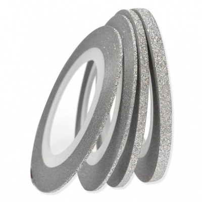 Rolos de fita adesiva prateada glitter
