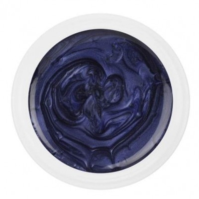 Pomada azul escuro cremosa em frasco branco aberto