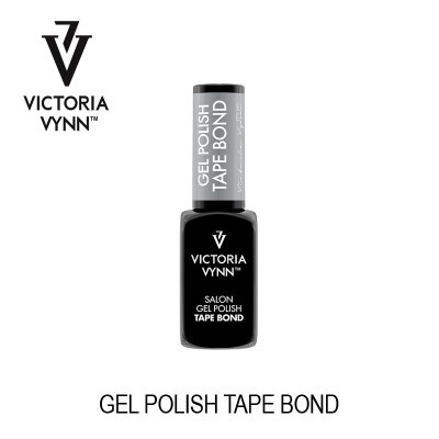 Frasco de verniz gel preto da Victoria Vynn com tampa cinza e texto branco