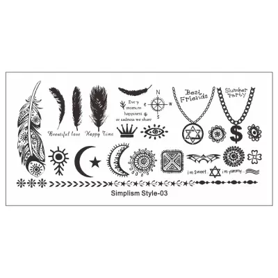 Conjunto de decalques pretos e símbolos diversificados em fundo branco