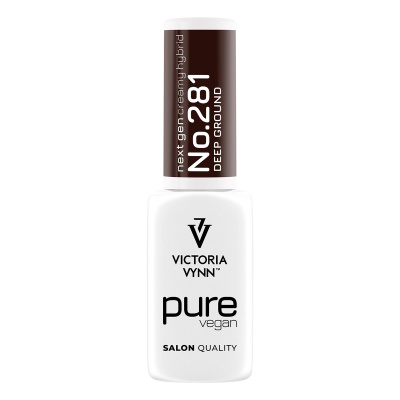 Frasco de verniz de unhas branco com tampa castanha e texto em preto e branco.