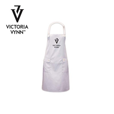 Avental branco com logotipo Victoria Vynn