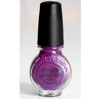 Frasco de verniz de unhas Konad roxo com tampa preta