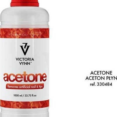 Frasco branco de acetona VICTORIA VYNN com tampa vermelha