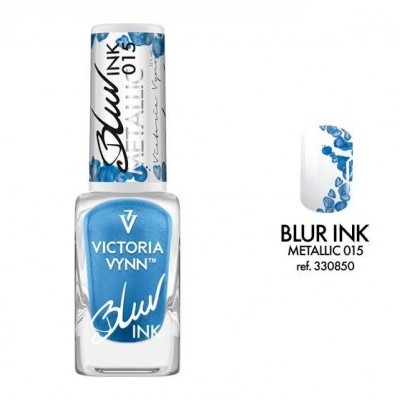 Esmalte de unhas azul metálico Victoria Vynn Blur Ink METALLIC 015