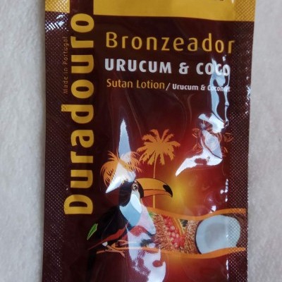 Embalagem do bronzeador real natura Duradouro Urucum & Coco 10 ml