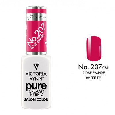 Frasco de verniz de unhas Victoria Vynn Pure Creamy Hybrid Salon Color cor rosa No. 207 Rose Empire