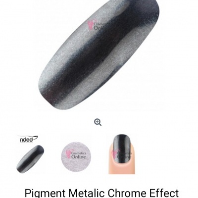 Pigmento metálico cromado cinza para unhas, 3 g, art. 7620