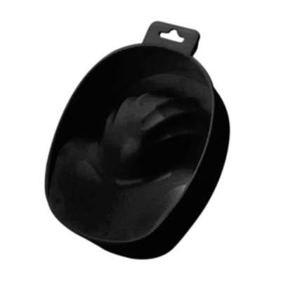 Forma de silicone preta para gelo em formato de mão com cinco dedos