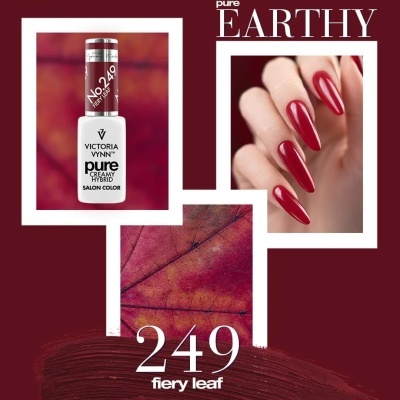 Verniz Victoria Vynn cor 249 fiery leaf com unhas pintadas vermelho escuro