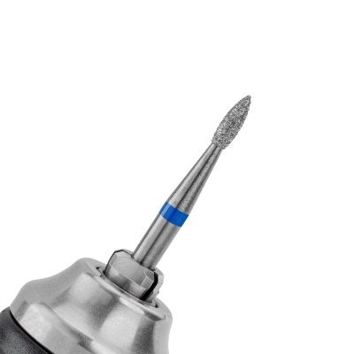Ferramenta rotativa com ponta de diamante cónica com faixa azul