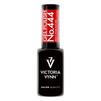 Verniz gel vermelho Victoria Vynn No.444 em frasco preto