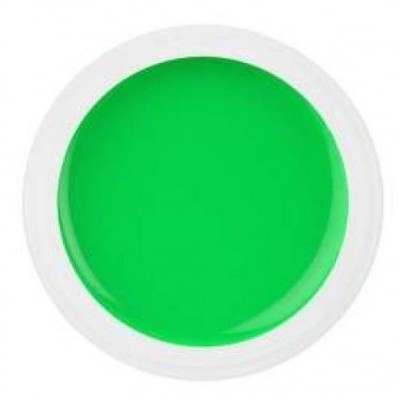 Recipiente redondo branco com gel verde