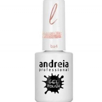 Frasco de verniz gel Andreia Professional branco com tampa branca e texto preto