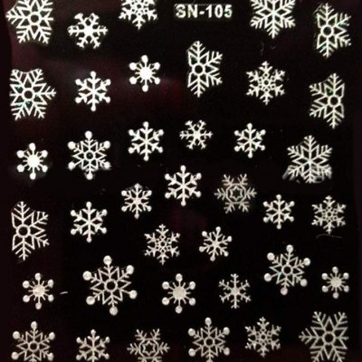 Adesivos decorativos de flocos de neve brancos variados