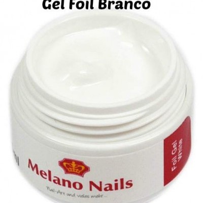 pote aberto de gel branco para unhas Melano Nails