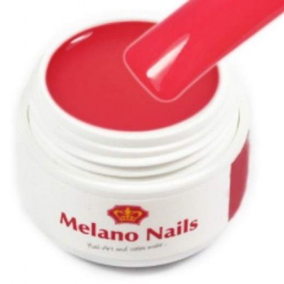 Pote branco de verniz para unhas Melano Nails com verniz vermelho
