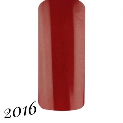 Amostra de verniz vermelho brilhante com número 2016
