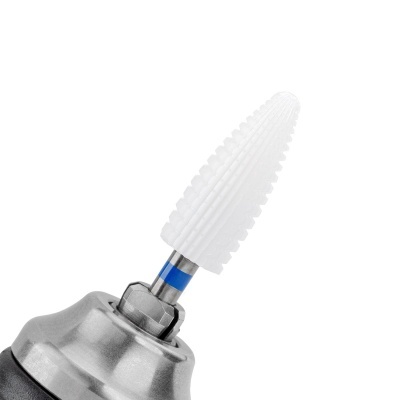 Ferramenta rotativa com ponta cerâmica branca e base metálica