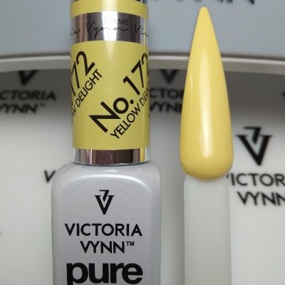 Verniz de unhas Victoria Vynn amarelo Nº 172 com amostra da cor