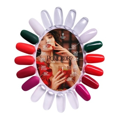 Paleta de cores de verniz para unhas com 12 amostras em tons variados