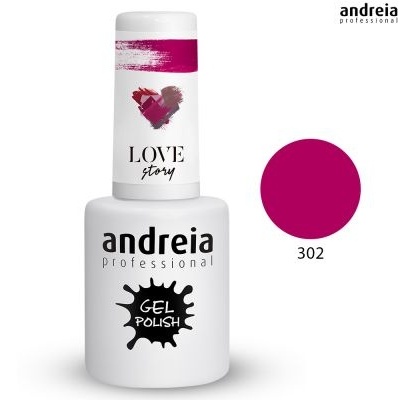 Verniz gel polidor andreia professional branco com tampa branca e círculo cor 302