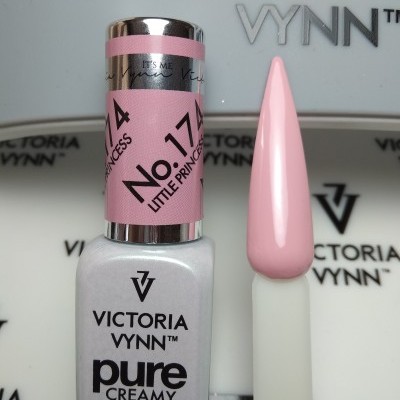 Esmalte rosa claro Victoria Vynn pure creamy hybrid e amostra da cor