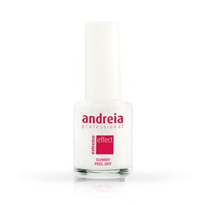 Frasco branco de verniz de unhas Andreia Professional com texto na etiqueta