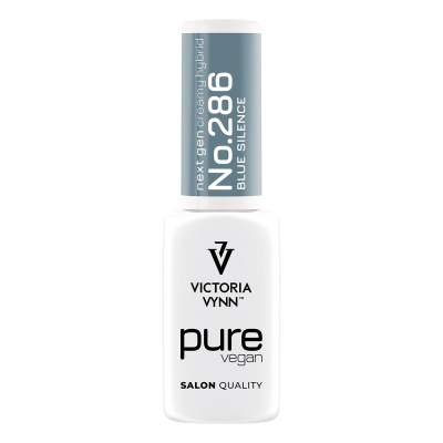 Esmalte de unhas Victoria Vynn Pure Vegan com tampa azul cinzento e corpo branco