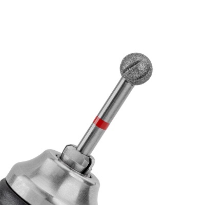 Broca esférica para retífica com cabeça esférica revestida de diamante