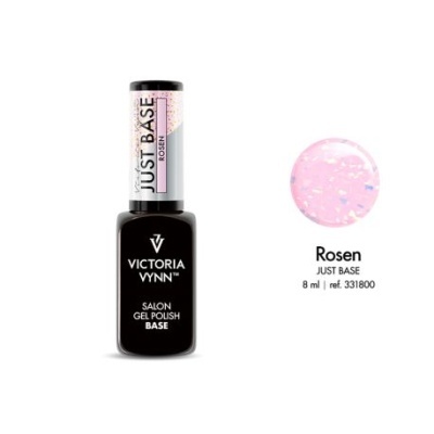 Verniz em gel Victoria Vynn JUST BASE na cor Rosen com amostra da cor