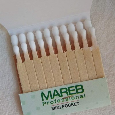 Caixa de fósforos mini pocket MAREB Professional com palitos de madeira e cabeças brancas